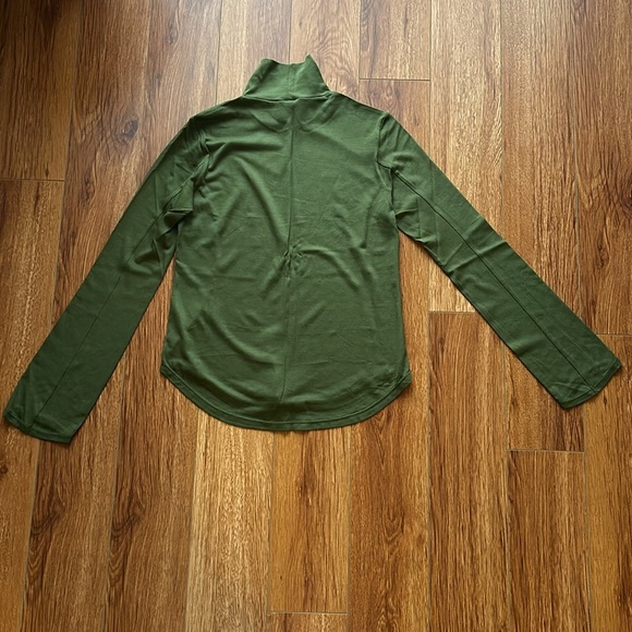 Uniqlo Mame Kurogouchi Wool Blend Turtleneck Long Sleeve T-Shirt Green XS EUC - Picture 3 of 6
